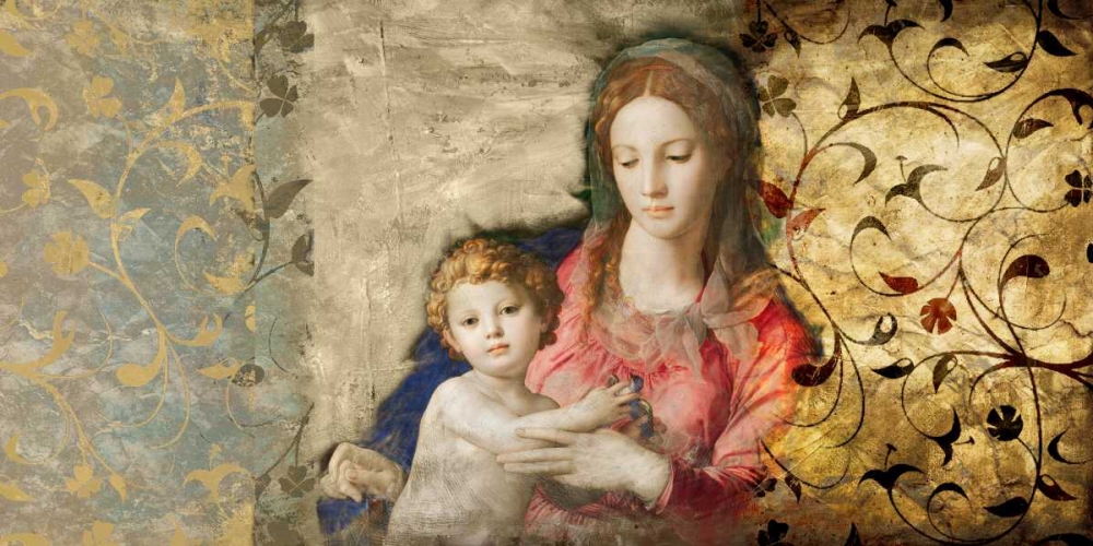 Wall Art Painting id:42903, Name: Virgin Mary-after Bronzino, Artist: Roux, Simon