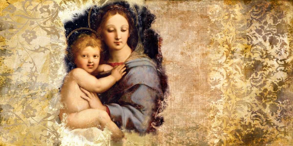 Wall art: Madonna del Candelabro-after Raffaello, by Roux, Simon