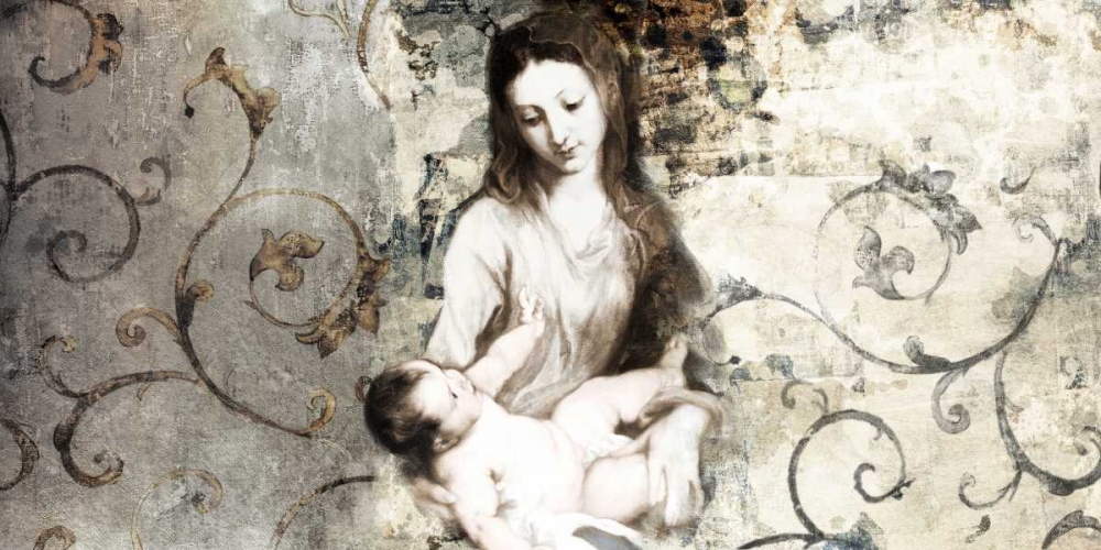 Wall Art Painting id:47905, Name: Madonna and Child-after Van Dyck, Artist: Roux, Simon
