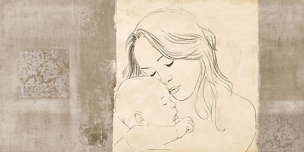 Wall Art Painting id:354259, Name: Maternite III (taupe), Artist: Roux, Simon