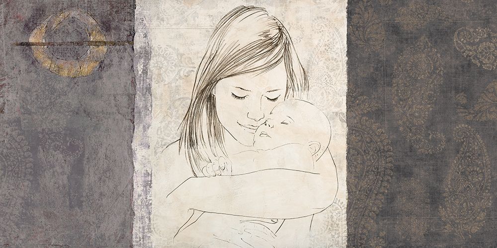 Wall Art Painting id:354261, Name: Maternite I (grey), Artist: Roux, Simon