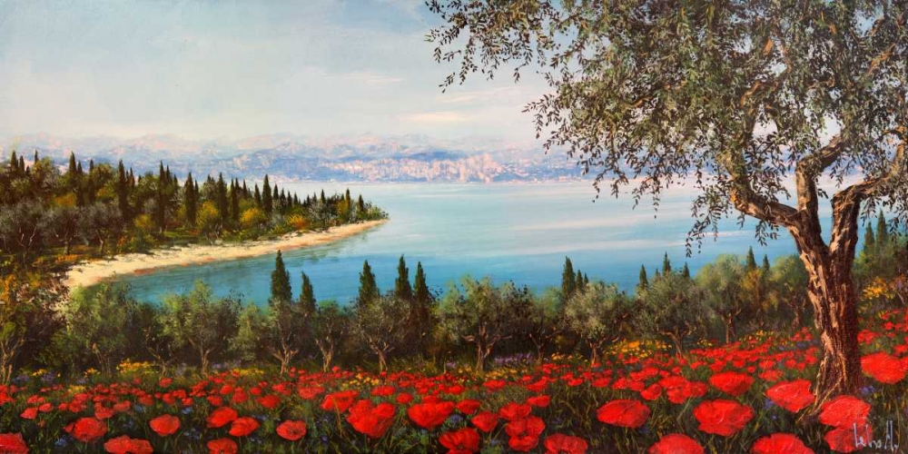 Art Print: Papaveri sulla baia