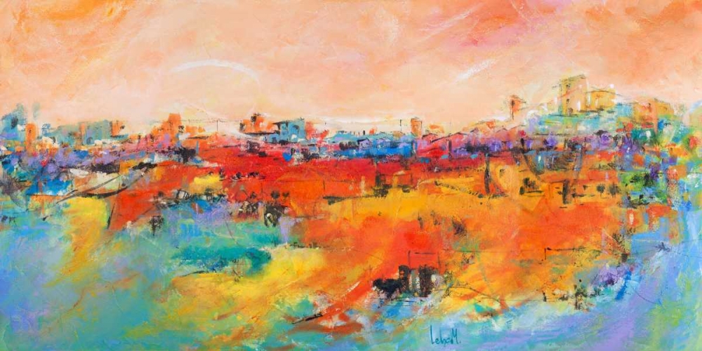 Wall art: Citta sulla collina, by Marzari, Tebo