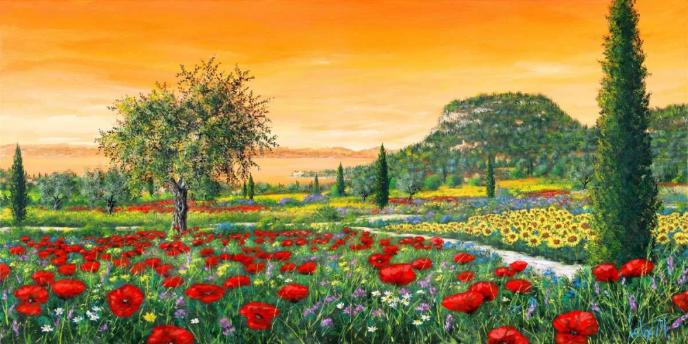 Art Print: Le colline in fiore