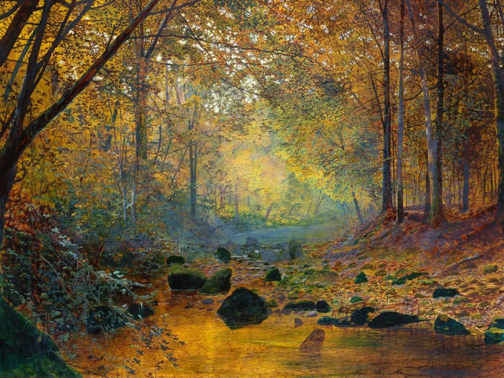Wall Art Painting id:44002, Name: On the River Greta England, Artist: Grimshaw, John Atkinson