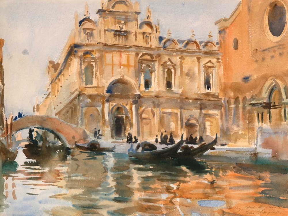 Wall Art Painting id:64887, Name: Rio dei Mendicanti - Venice, Artist: Singer Sargent, John