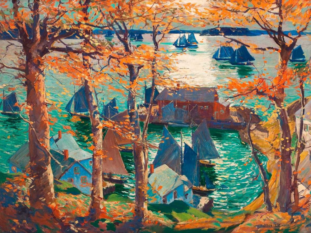 Wall art: Romantic sunset, Maine, by Lie, Jonas