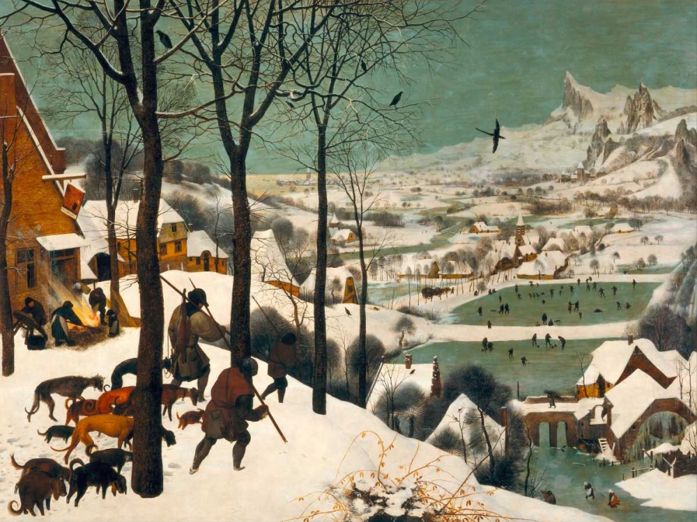 Wall art: Hunters in the Snow (Winter), by Bruegel the Elder, Pieter