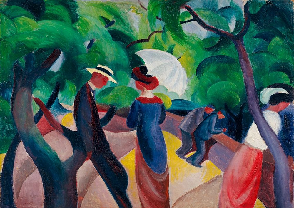 Wall Art Painting id:429053, Name: Promenade, Artist: Macke, August