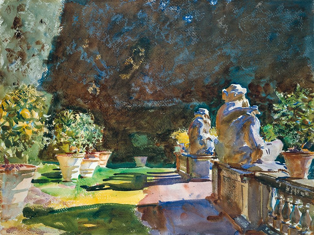 Wall Art Painting id:536962, Name: Villa di Marlia, Lucca, Artist: Singer Sargent, John