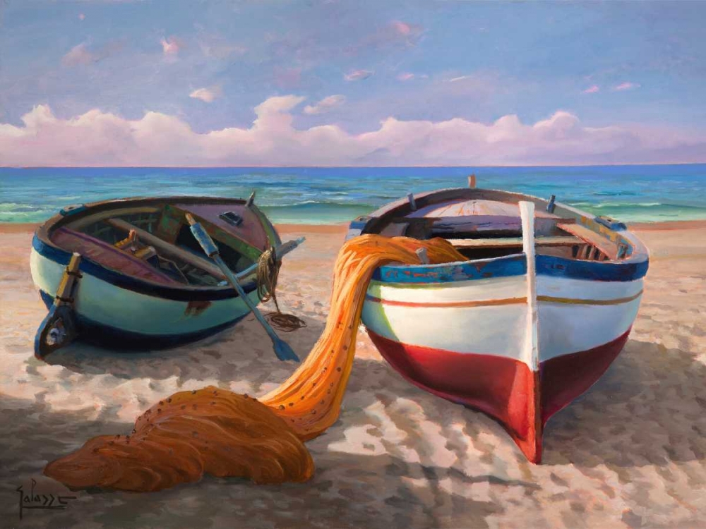 Art Print: Barche sulla spiaggia