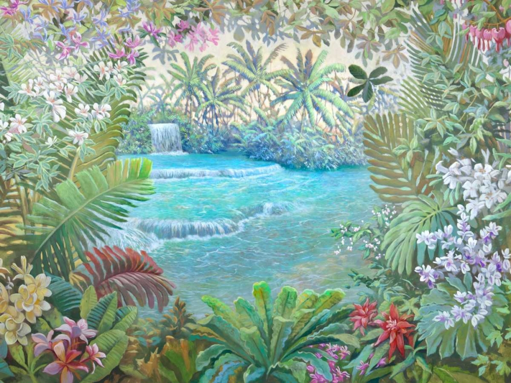 Art Print: Cascata tropicale (detail)