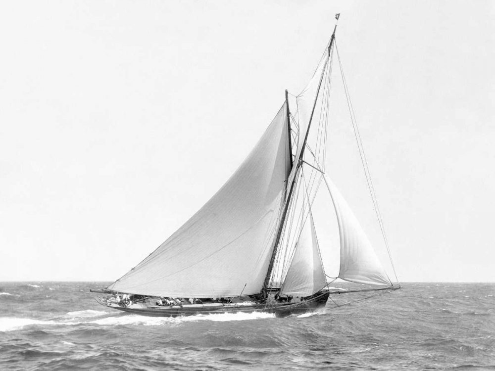 Wall Art Painting id:118007, Name: Cutter sailing on the ocean, 1910, Artist: Anonymous