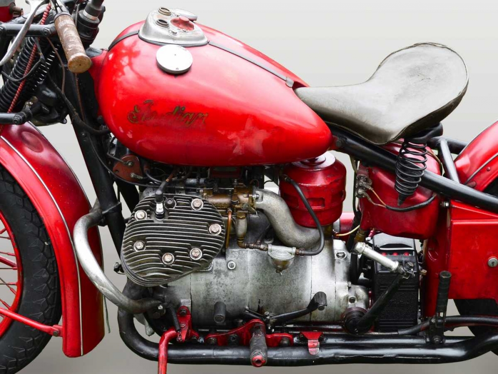 Art Print: Vintage American motorbike (detail)