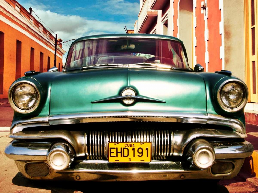 Art Print: Vintage American car in Habana, Cuba