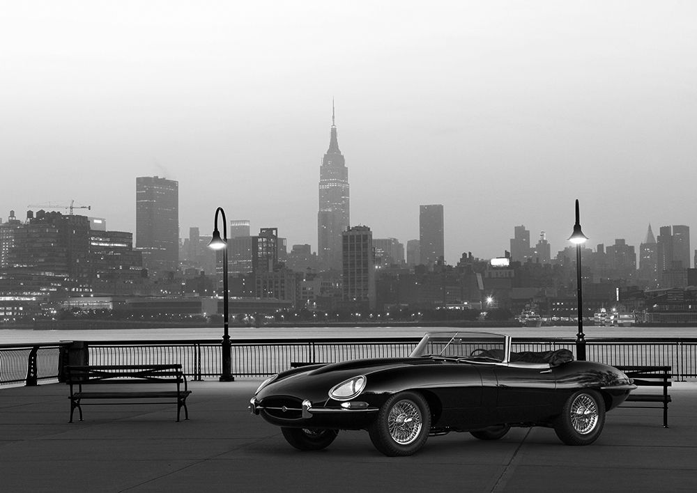 Art Print: Vintage Spyder in NYC - BW