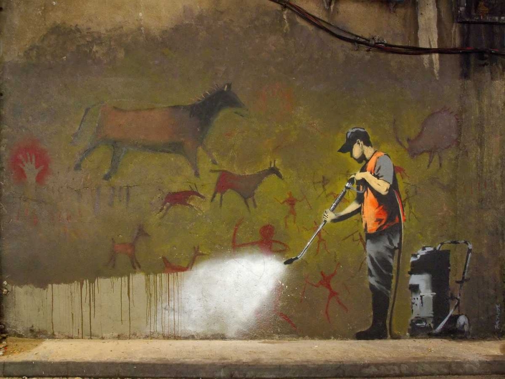 Wall Art Painting id:44165, Name: Leake Street London-graffiti attributed to Banksy, Artist: Anonymous