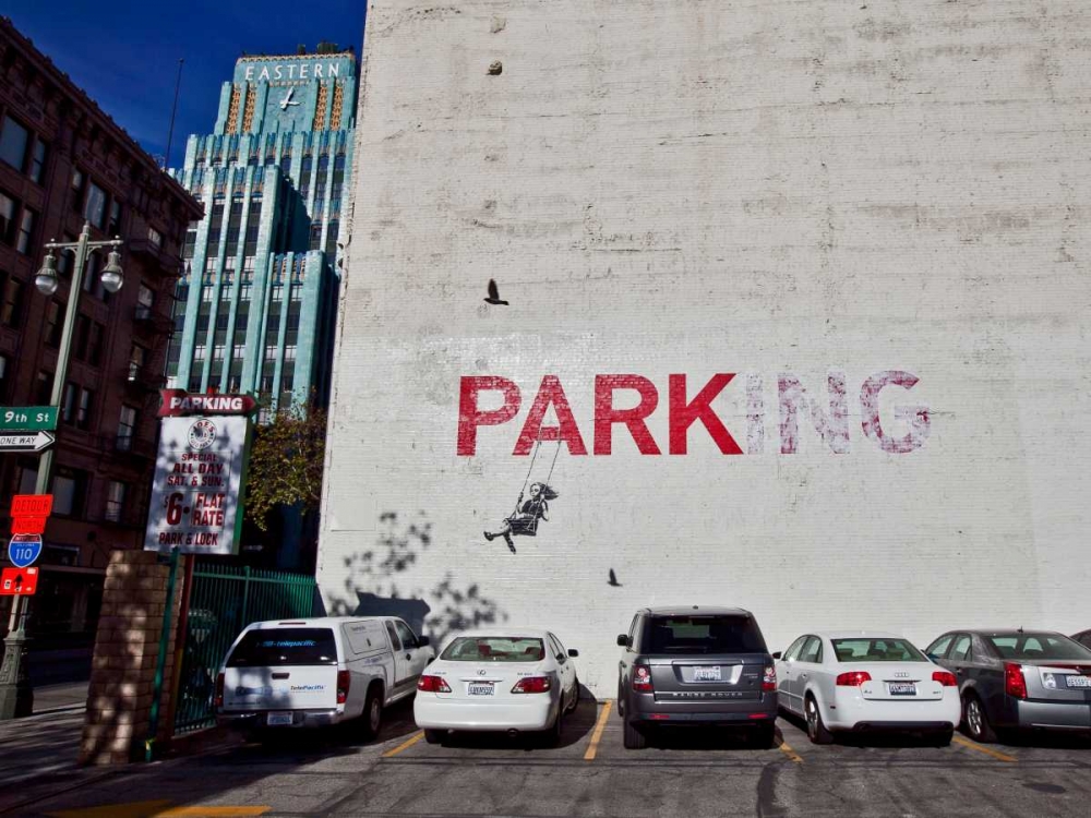 Wall Art Painting id:44167, Name: Broadway Los Angeles-graffiti attributed to Banksy, Artist: Anonymous