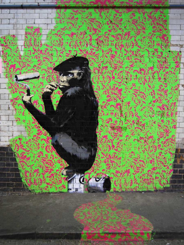 Wall art: Leake Street London-graffiti attributed to Banksy, by Anonymous