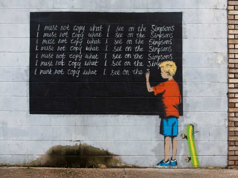 Wall art: New Orleans-graffiti attributed to Banksy, by Anonymous