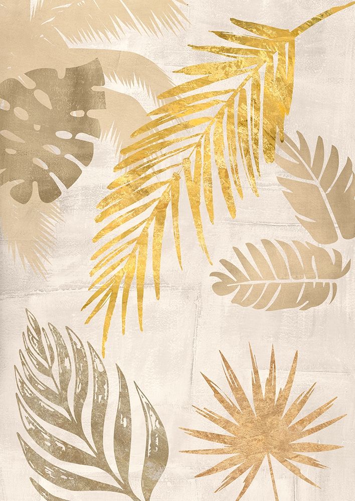 Wall Art Painting id:354127, Name: Palm Leaves Gold I, Artist: Grant, Eve C.