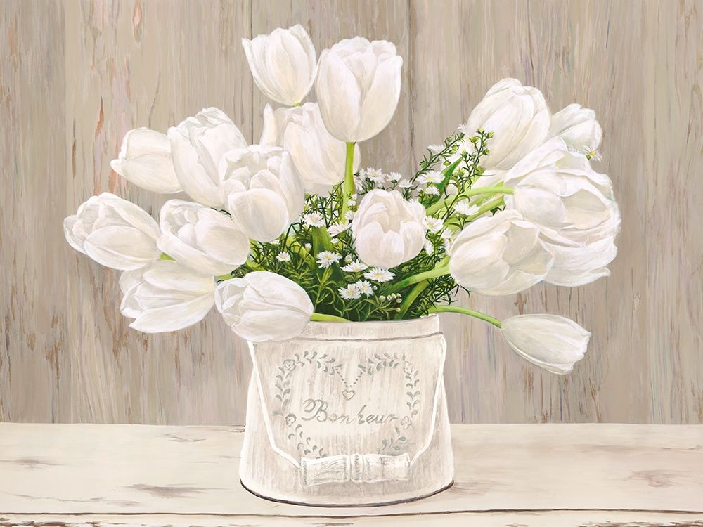 Wall Art Painting id:429100, Name: Country Bouquet - neutral, Artist: Dellal, Remy