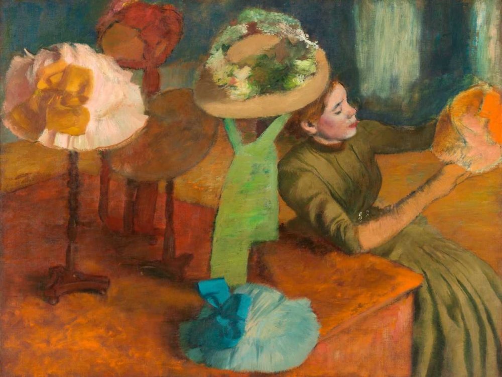 Wall Art Painting id:43977, Name: The Millinery Shop, Artist: Degas, Edgar
