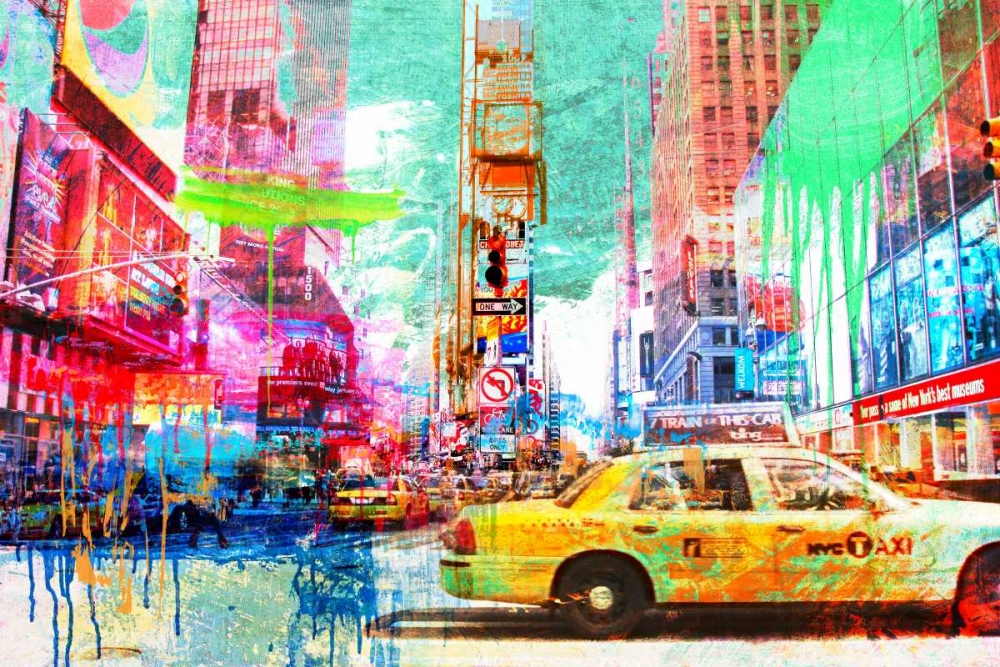 Wall art: Taxis in Times Square 2.0, by Chestier, Eric