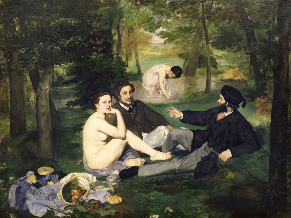 Wall Art Painting id:43980, Name: Le dejeuner sur l herbe, Artist: Manet, Edouard