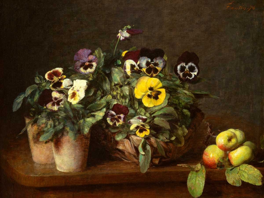 Art Print: Still Life with Pansies 