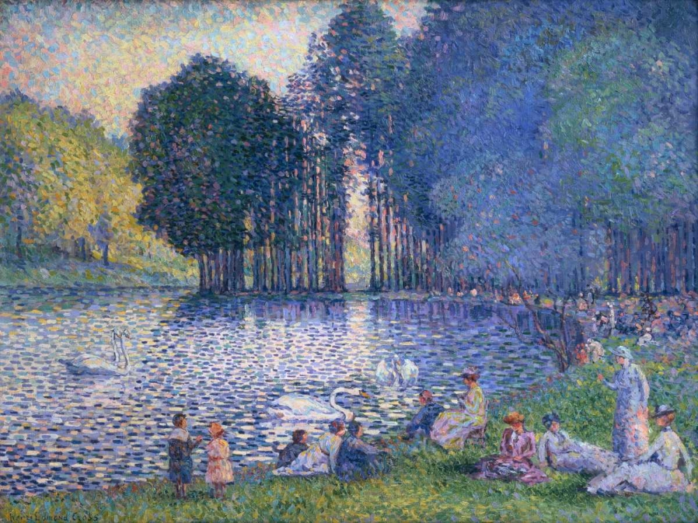 Wall Art Painting id:43938, Name: The Lake of the Bois de Boulogne, Artist: Cross, Henri Edmond