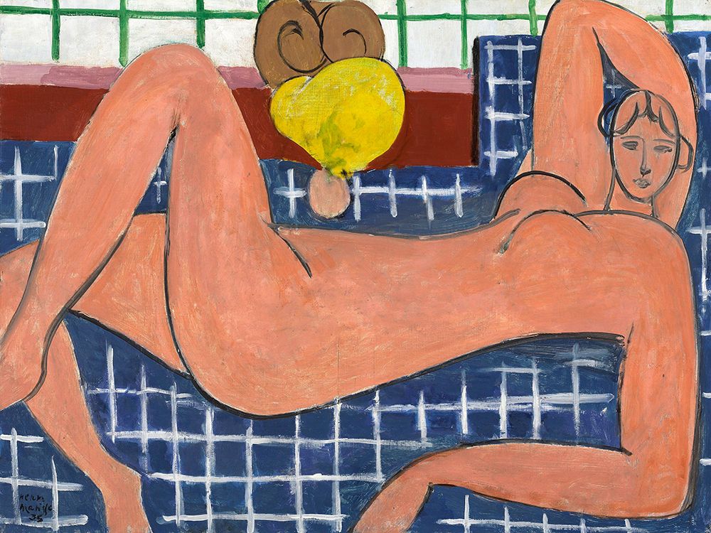 Wall Art Painting id:727065, Name: Large Reclining Nude, Artist: Matisse, Henri