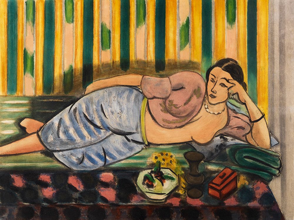 Wall Art Painting id:727068, Name: Odalisque au coffret rouge, 1926, Artist: Matisse, Henri