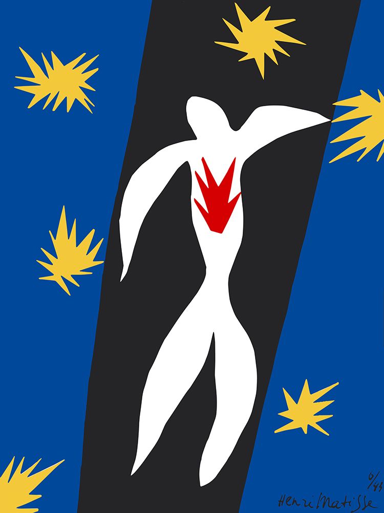 Wall Art Painting id:727079, Name: The Fall of Icarus, 1943, Artist: Matisse, Henri