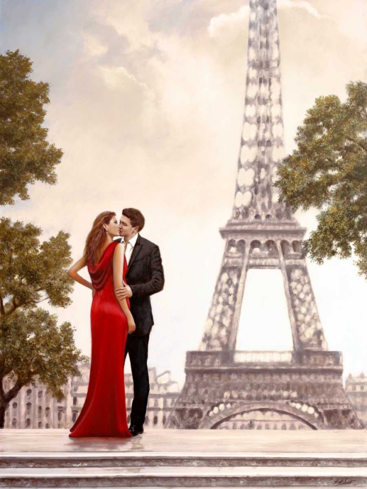 Wall art: Romance in Paris I, by Silver, John
