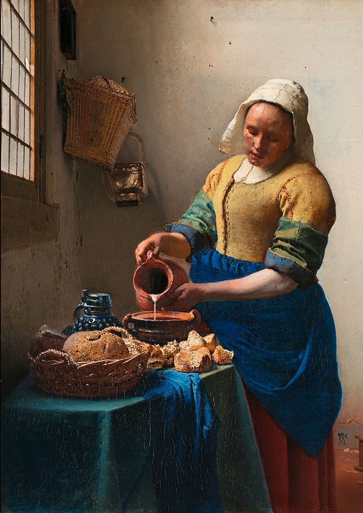 Wall Art Painting id:429126, Name: The Milkmaid - detail, Artist: Vermeer, Jan