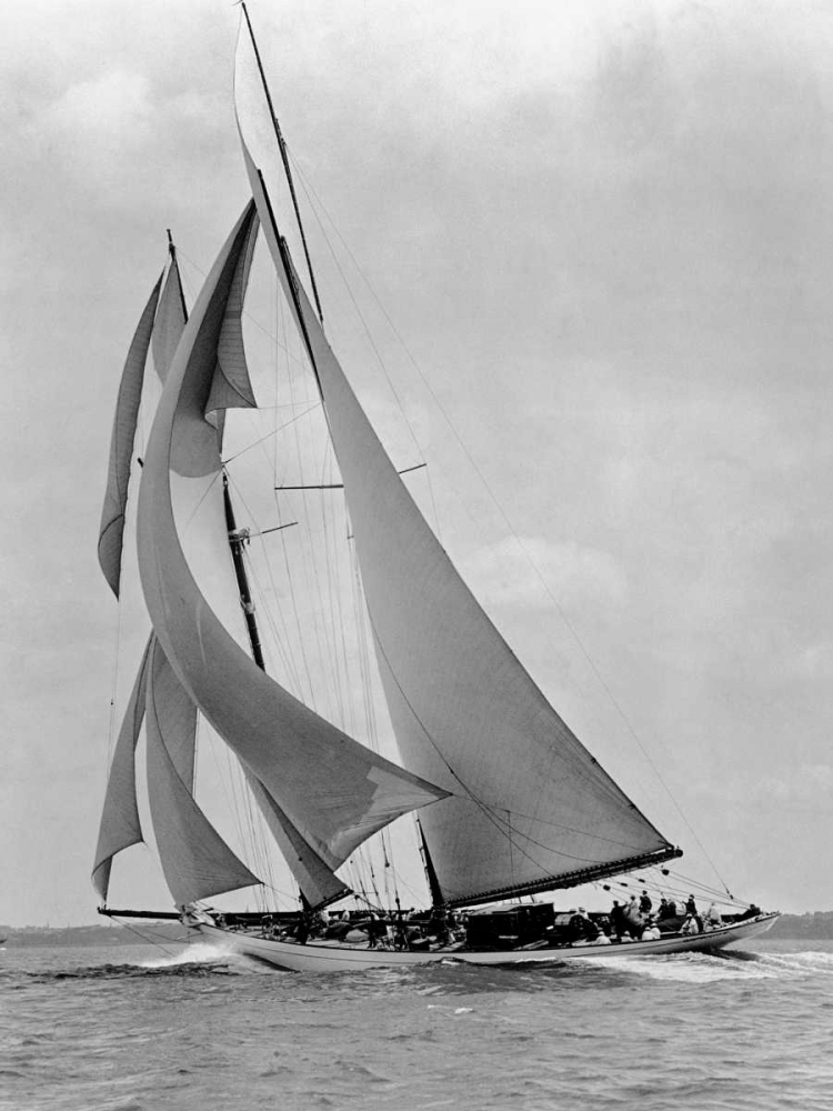 Wall Art Painting id:43686, Name: The Schooner Half Moon at Sail 1910s, Artist: Levick, Edwin