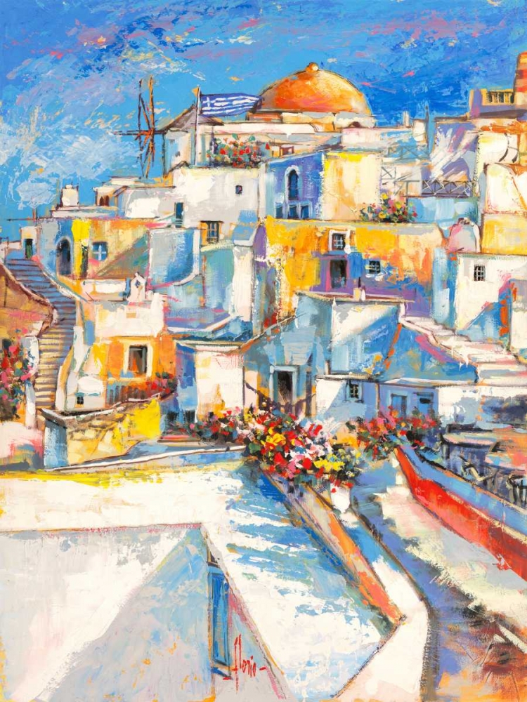 Wall art: Santorini, by Florio, Luigi