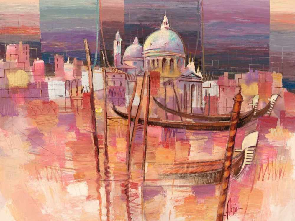 Wall Art Painting id:43510, Name: Riflessi a Venezia, Artist: Florio, Luigi