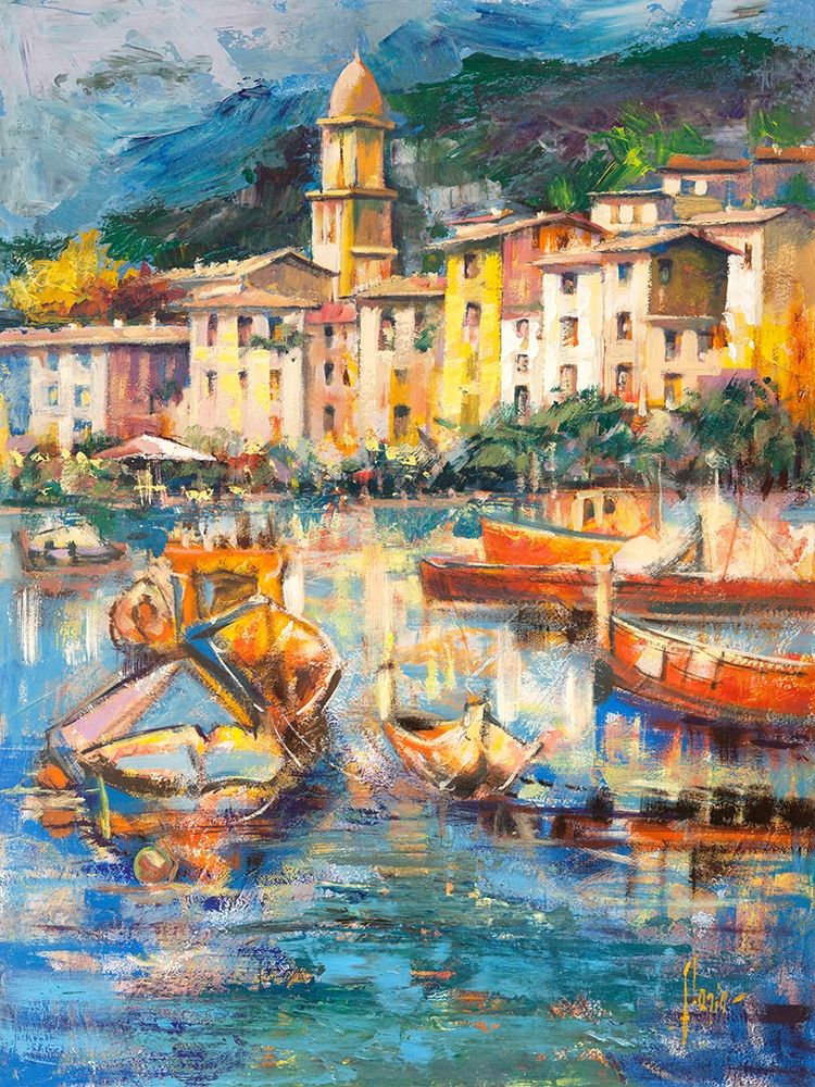 Wall Art Painting id:281024, Name: Colori di Portofino, Artist: Florio, Luigi