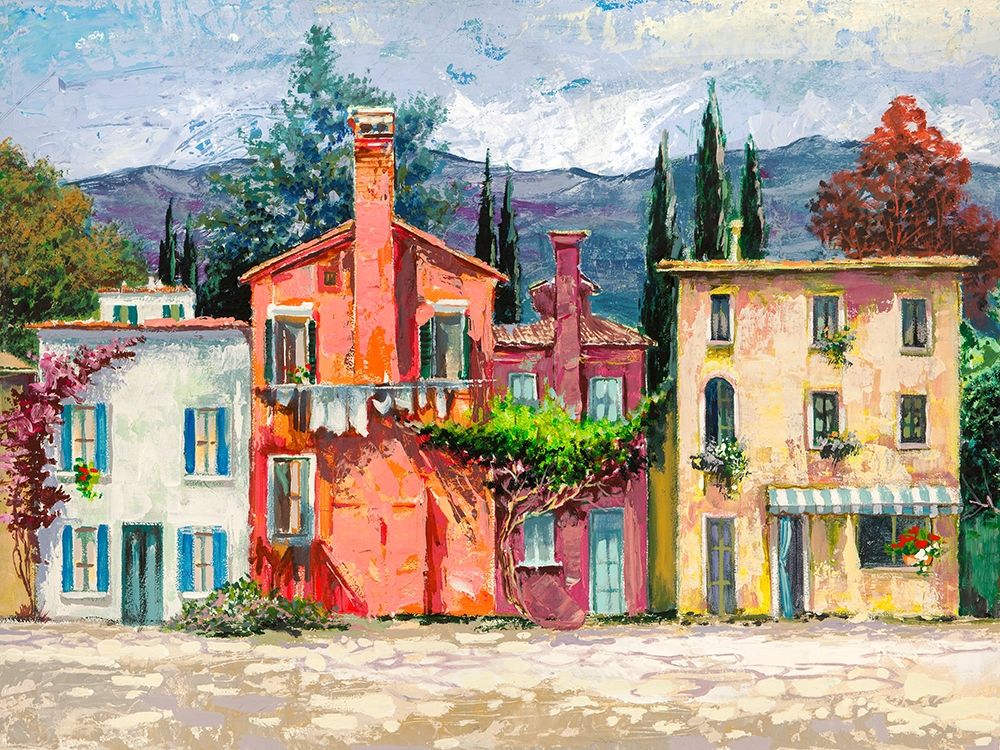 Wall Art Painting id:281121, Name: Paese italiano I, Artist: Florio, Luigi