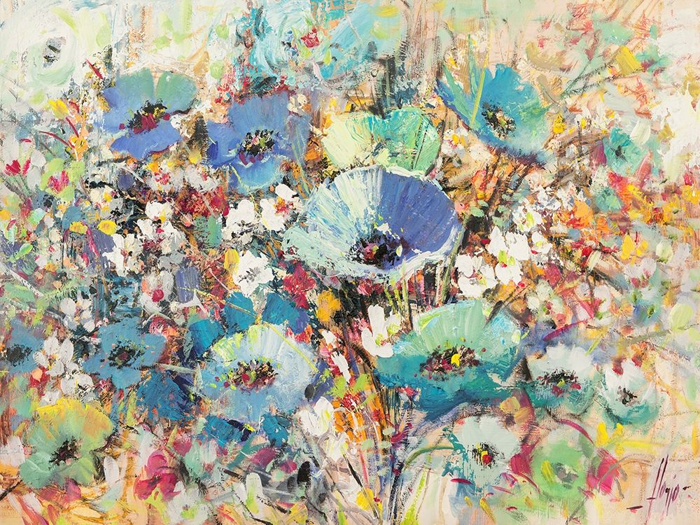 Art Print: Campo di fiori in Primavera