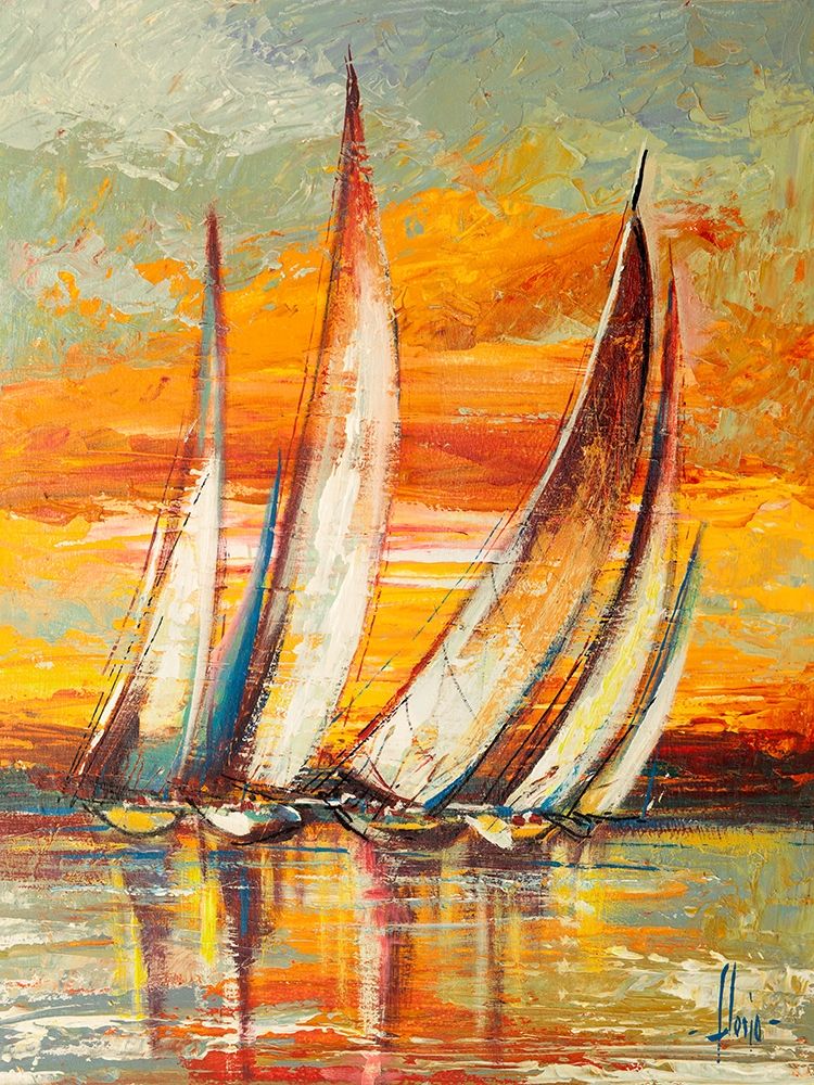 Art Print: Regata al tramonto I