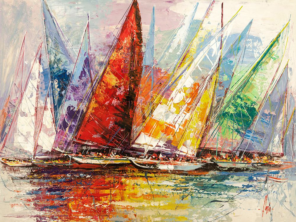 Wall Art Painting id:537010, Name: Caleidoscopio di vele, Artist: Florio, Luigi