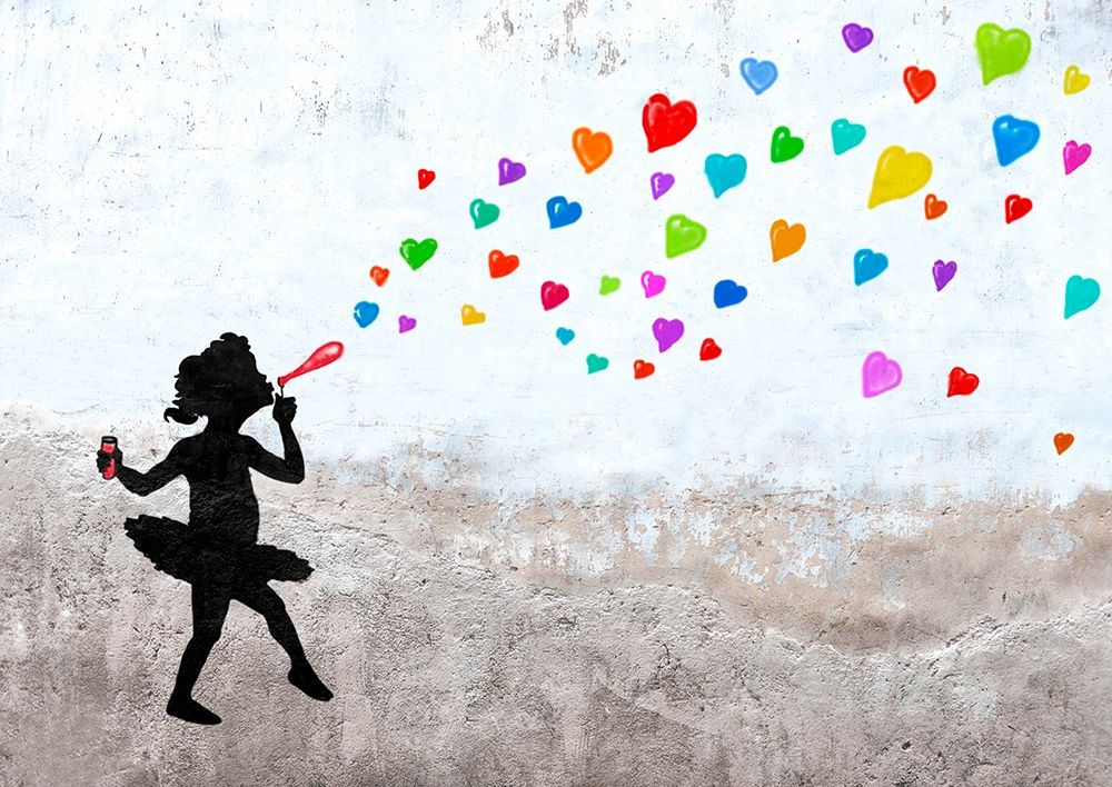 Wall Art Painting id:218498, Name: Love Bubbles, Artist: Masterfunk Collective