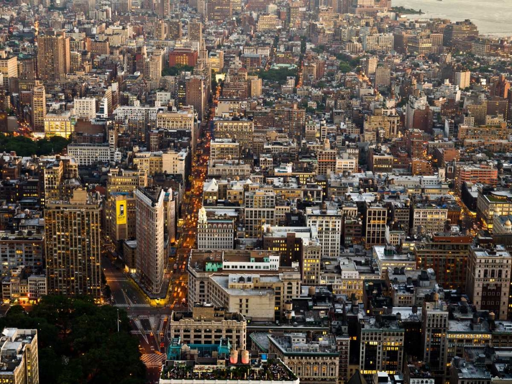 Art Print: Aerial view of Manhattan, NYC