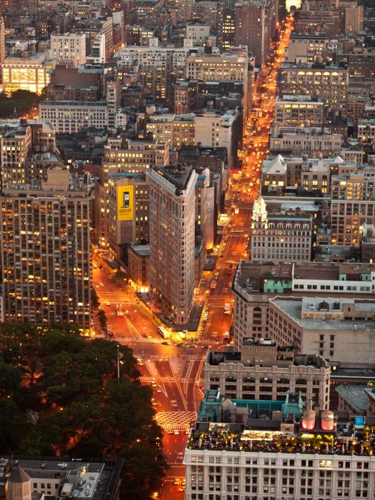Art Print: Aerial view of Flatiron Building, NYC