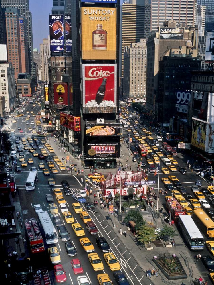 Wall Art Painting id:118142, Name: Traffic in Times Square, NYC, Artist: Setboun, Michel