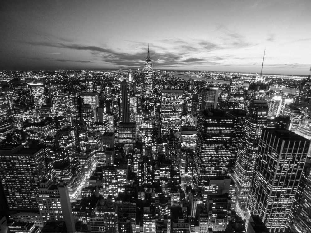 Art Print: Manhattan Skyline with the Empire State Building, NYC