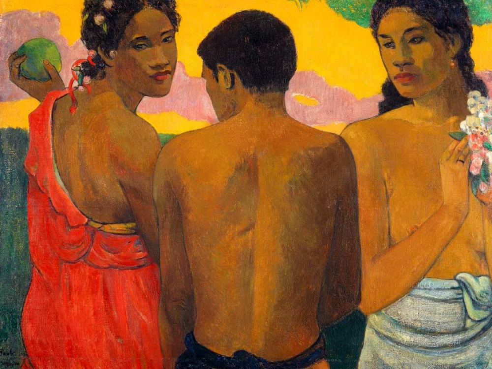 Wall Art Painting id:78208, Name: Three Tahitians, Artist: Gauguin, Paul